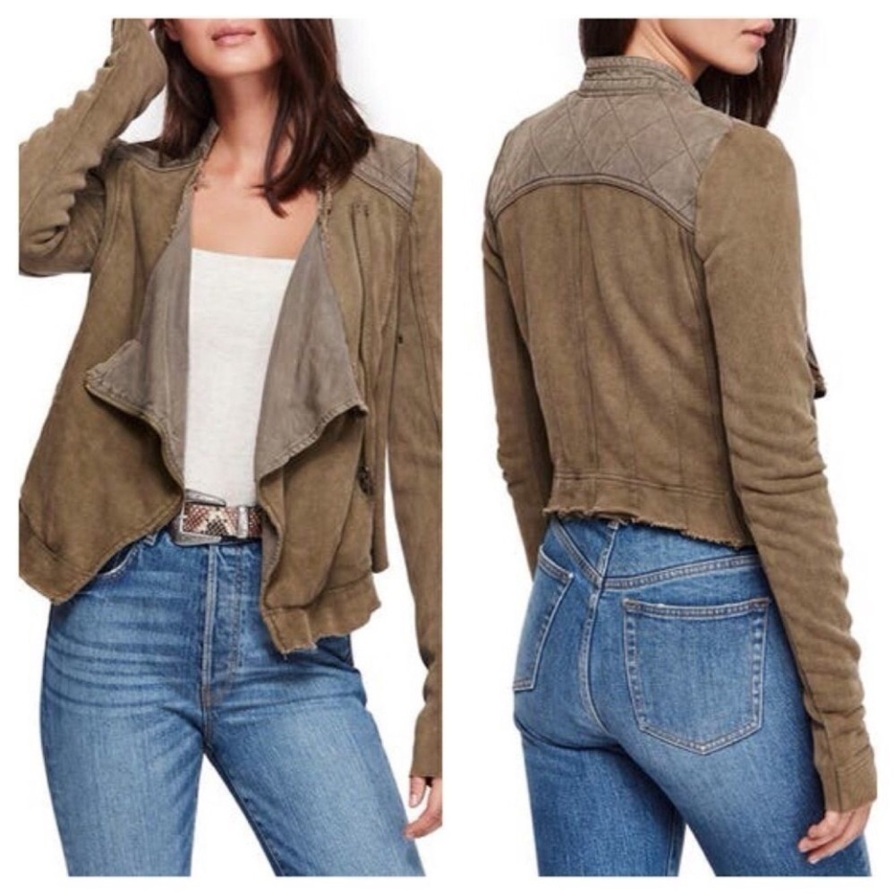Free People Shrunken Moto Jacket #0008